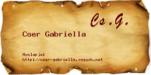 Cser Gabriella névjegykártya