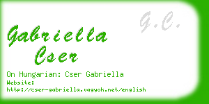 gabriella cser business card